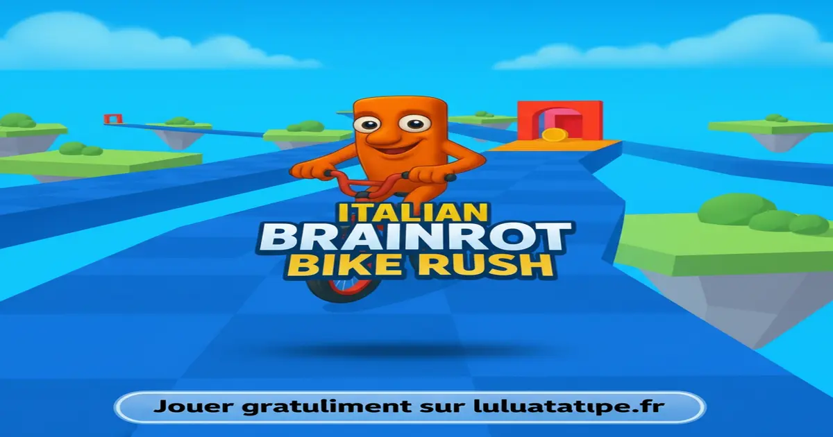 Gameplay screenshot of Italian Brainrot Bike Rush