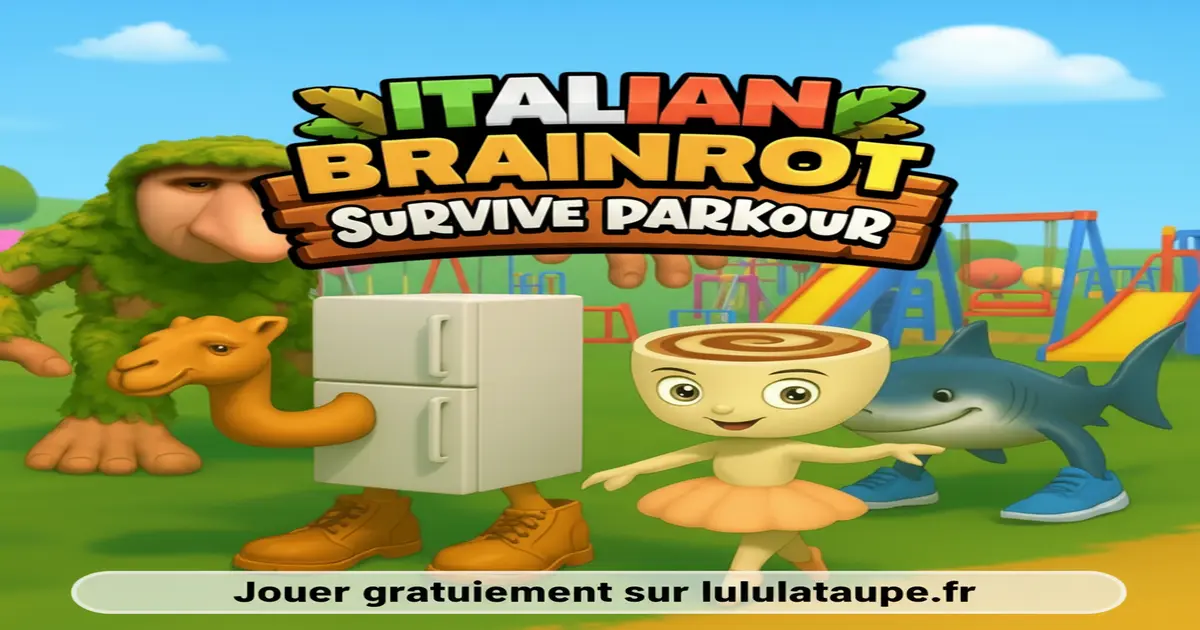 Gameplay screenshot of Italian Brainrot Survive Parkour