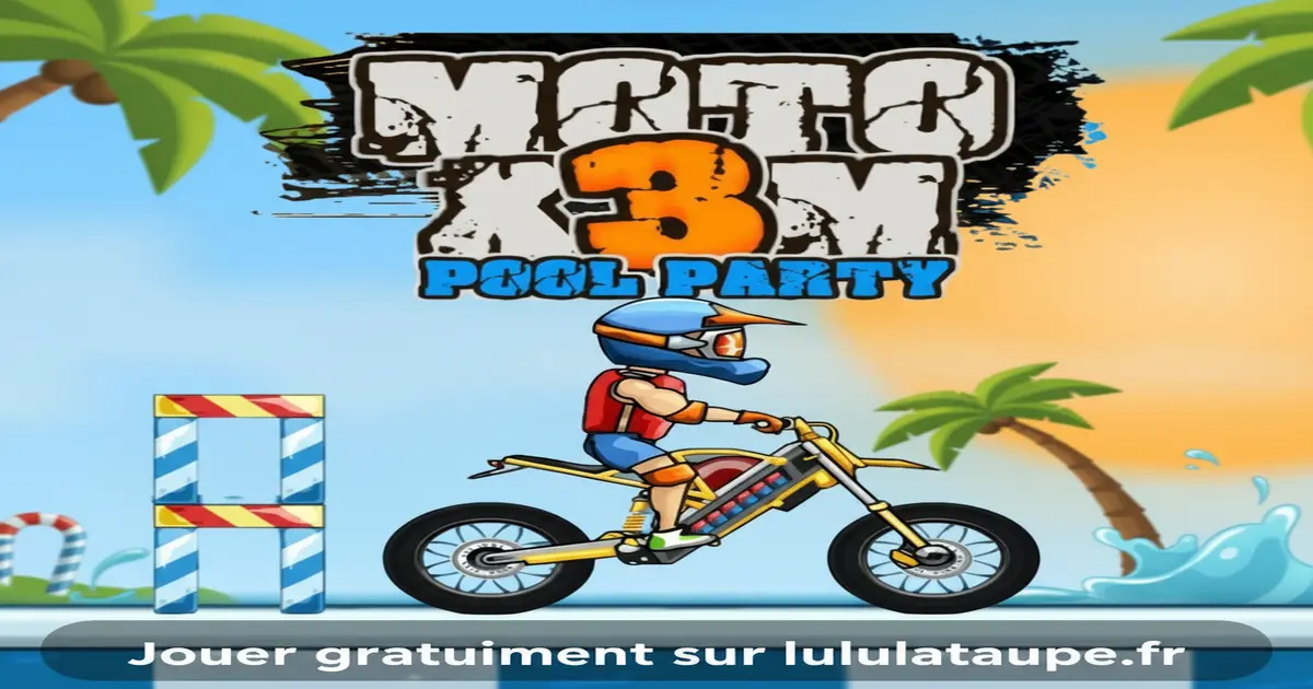 Gameplay screenshot of Moto X3M Pool Party