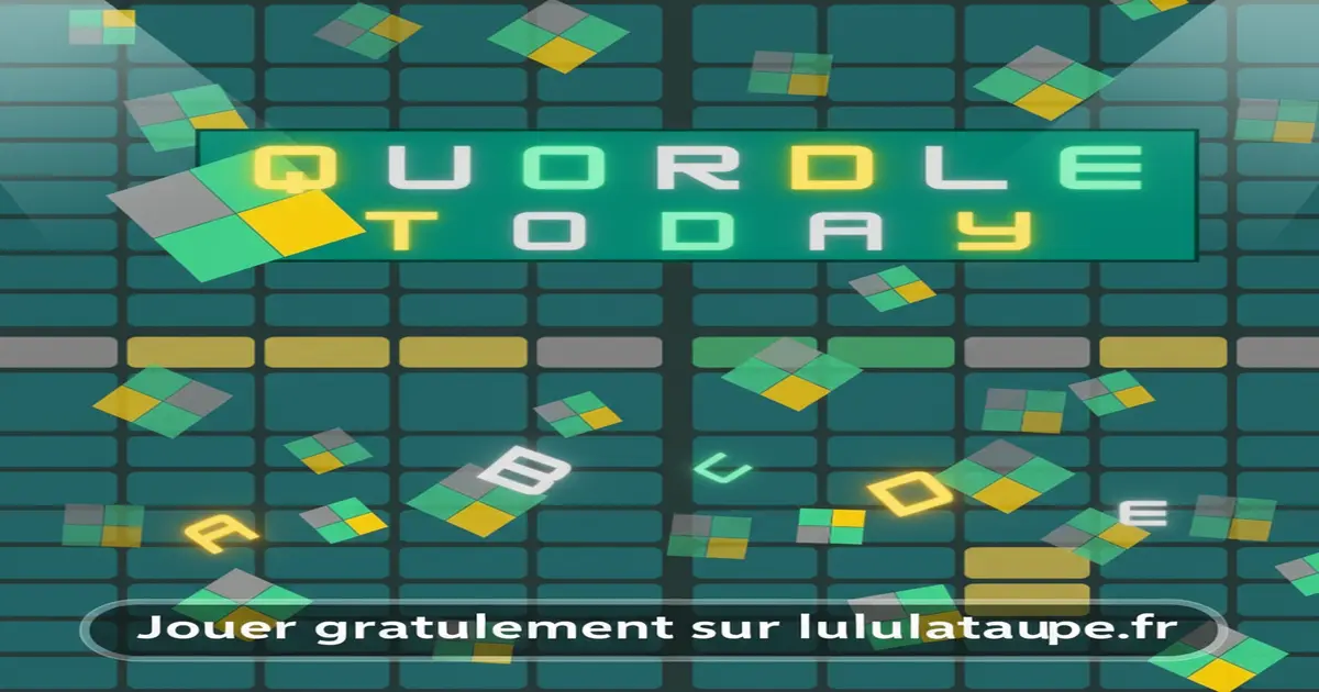 Gameplay screenshot of Quordle Today
