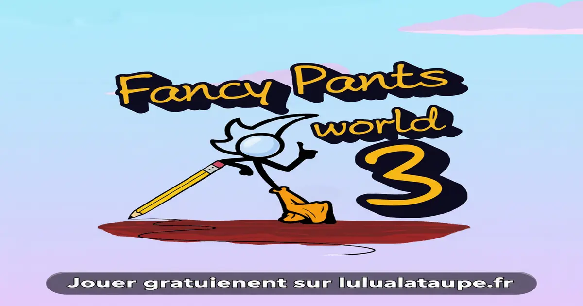 Capture d'écran du gameplay de Fancy Pants 3 montrant le héros courant